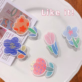 Pinza para el cabello con flores de colores de verano